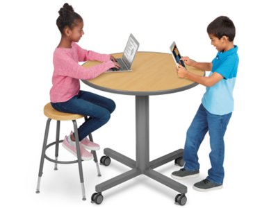 Flex-Space Mobile Café Tables&nbsp;- Maple