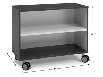 Modern Edge Mobile <span style="white-space: nowrap;">2-Shelf</span> All-Purpose Storage Unit