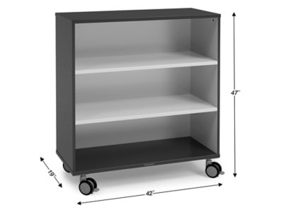 Modern Edge Mobile <span style="white-space: nowrap;">3-Shelf</span> All-Purpose Storage Unit