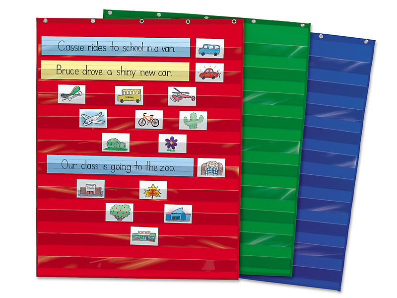 Pocket Chart Wall Hanging Schedule Pocket Chart Educational Charts Supplies 