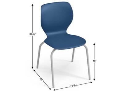 Modern Edge 18" Stacking Chair - Platinum Gray