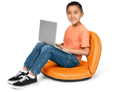 Flex-Space Premium Floor Seat - Orange