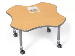 Flex-Space Mobile Clover Table&nbsp;- Maple