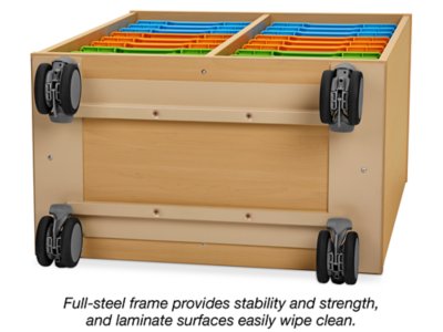 Flex-Space Mobile <span style="white-space: nowrap;">18-Tray</span> Storage Center&nbsp;- Maple