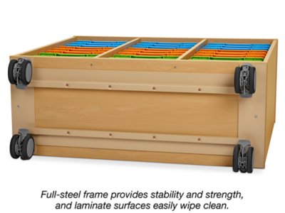 Flex-Space Mobile <span style="white-space: nowrap;">27-Tray</span> Storage Center&nbsp;- Maple
