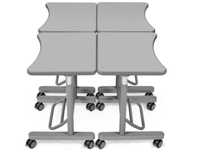 Flex-Space Mobile Standing Desk&nbsp;- Gray