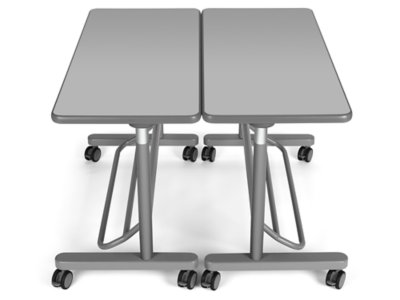 Flex-Space Mobile Standing Desk for Two&nbsp;- Gray