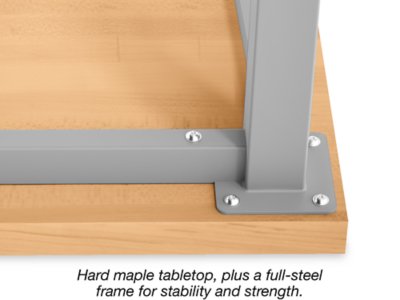 Modern Edge Mobile Butcher-Block Worktable