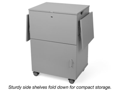 Flex-Space Store-It-All Mobile Locking Media Tower&nbsp;- Gray
