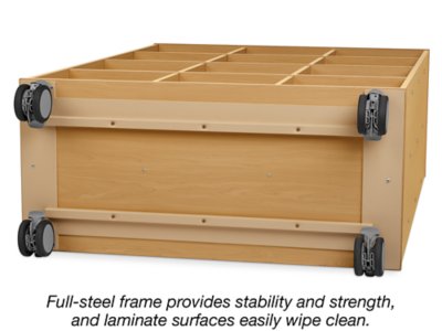 Flex-Space Mobile <span style="white-space: nowrap;">12-Cubby</span> Storage Unit&nbsp;- Maple