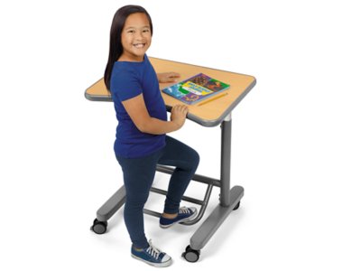 Flex-Space Mobile Standing Desk&nbsp;- Maple