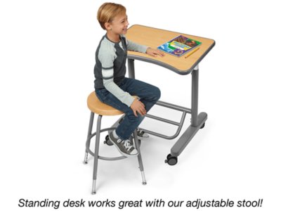 Flex-Space Mobile Standing Desk&nbsp;- Maple