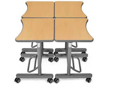 Flex-Space Mobile Standing Desk&nbsp;- Maple