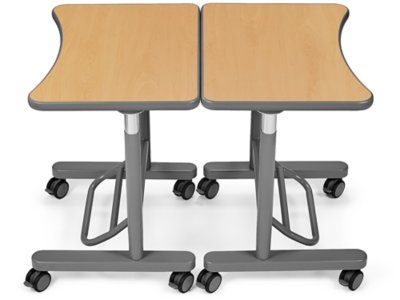 Flex-Space Mobile Standing Desk&nbsp;- Maple