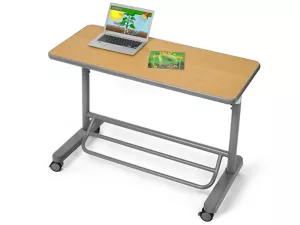 Flex-Space Mobile Standing Desk for Two&nbsp;- Maple