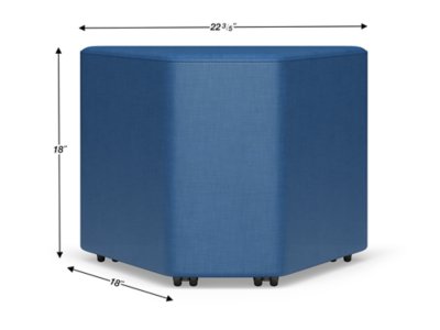 Modern Edge Mobile Wedge Lounge Seat - Midnight Blue