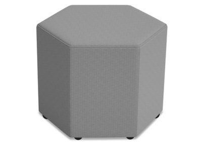 Modern Edge Mobile Hex Lounge Seat - Slate Gray