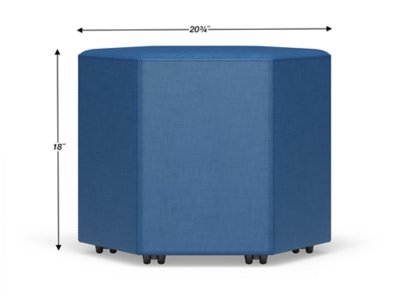 Modern Edge Mobile Hex Lounge Seat - Midnight Blue