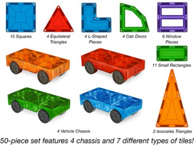 Magnetic Wonder Tiles® - Vehicle Builder at Lakeshore Learning
