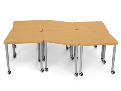 Modern Edge Mobile Mosaic Student Desk