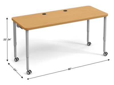 Modern Edge Mobile Media Table