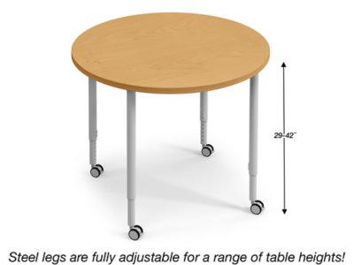 Modern Edge Mobile Standing-Height Round Tables