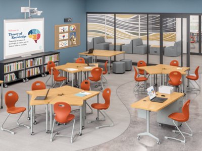 Modern Edge Mobile Teacher Desk