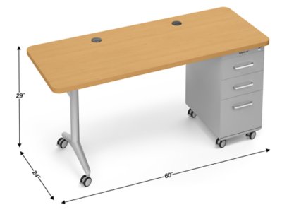 Modern Edge Mobile Teacher Desk