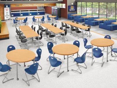 Modern Edge Mobile Round Tables