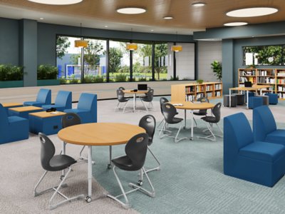 Modern Edge Mobile Round Tables