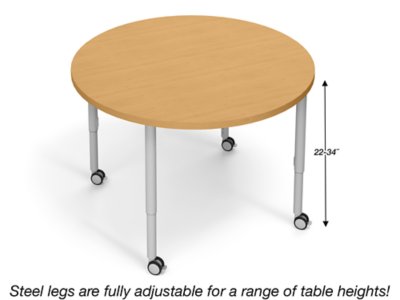 Modern Edge Mobile Round Tables