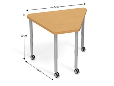 Modern Edge Mobile Trapezoid Student Desk