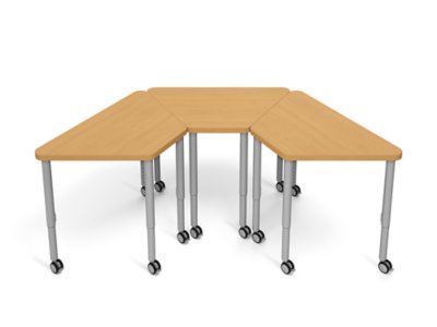 Modern Edge Mobile Trapezoid Student Desk