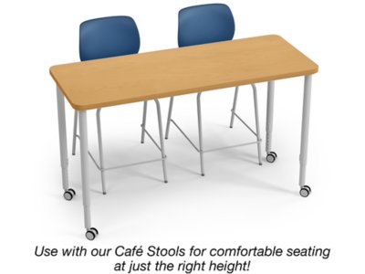 Modern Edge Mobile Standing-Height Rectangular Tables