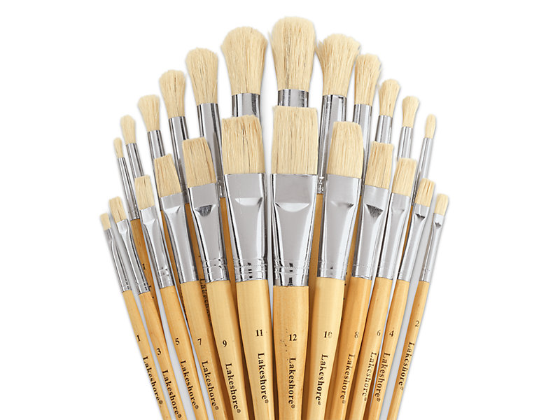 New Lakeshore 10Pcs Paint Brushes for Kids Toddler Large Chubby