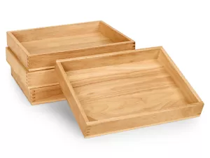 Heavy-Duty Wooden Trays – Set&nbsp;of&nbsp;4