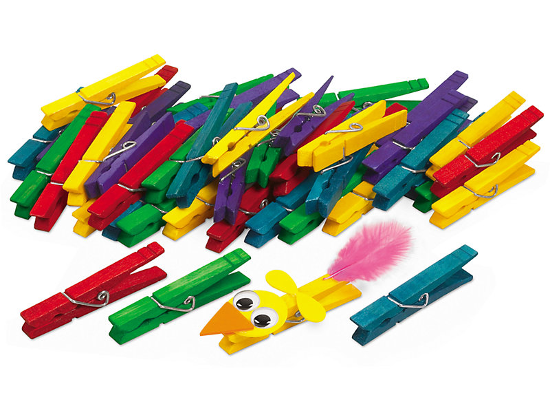 Classroom Management Rainbow Clothespins - 6 Colors