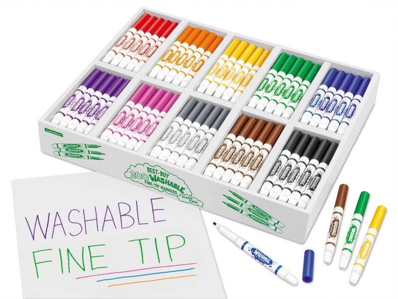 Best-Buy Washable Fine-Tip Markers - Class Pack at Lakeshore Learning