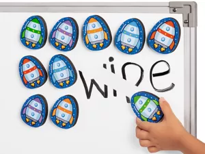 Magnetic Write&nbsp;& Wipe Erasers&nbsp;- Set&nbsp;of&nbsp;10