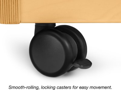 Classic Birch Mobile Double-Sided Magnetic Write&nbsp;& Wipe Station 