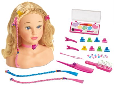 .com: HollyHOME Styling Head Doll Pretend Play Hairstylist