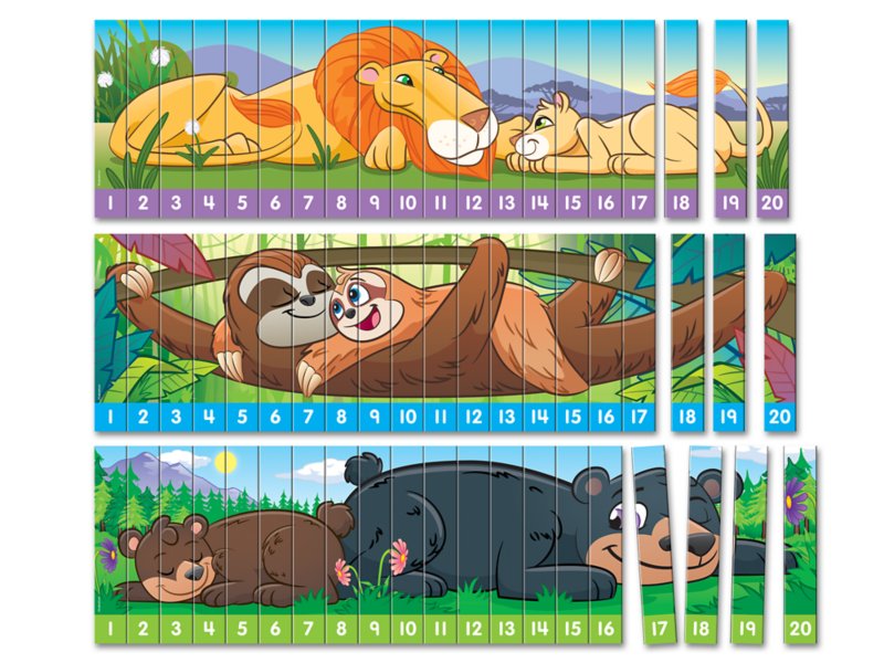 Sequencing Numbers 1-20 Puzzles - Set of 3 at Lakeshore Learning