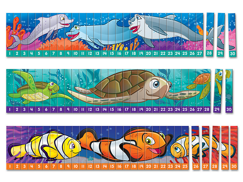 sequencing numbers 1 30 puzzles set of 3 at lakeshore learning