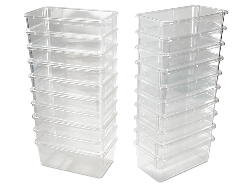 Set of Clear Plastic Storage Bins