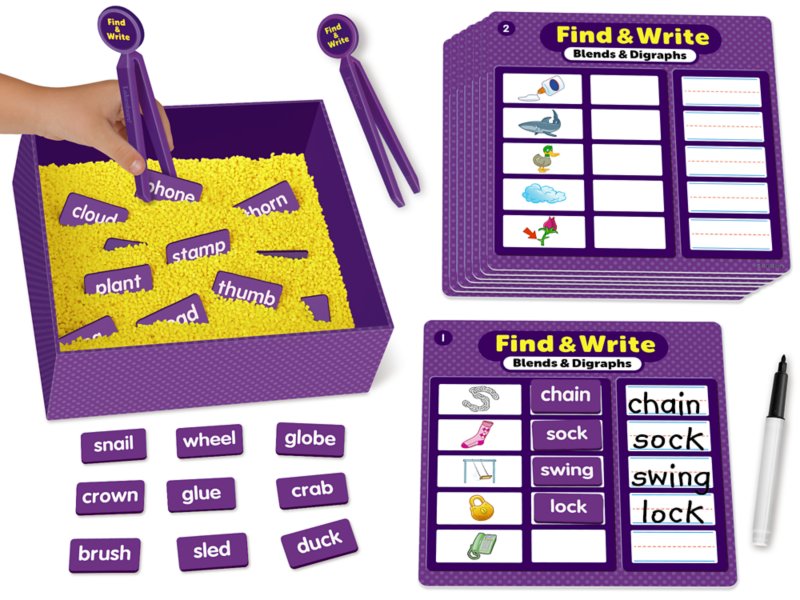 Find &amp; Write Blends &amp; Digraphs Activity Center at Lakeshore Learning