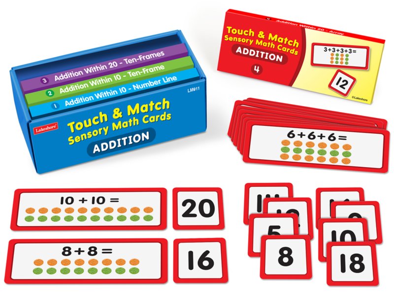 Touch & Match Sensory Addition Cards at Lakeshore Learning