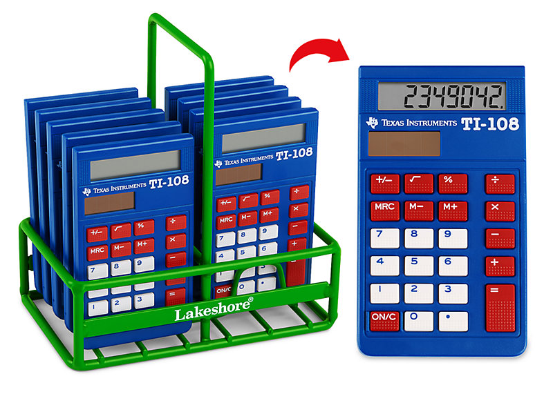 Texas Instruments TI-108 Basic School Calculator W/Cover