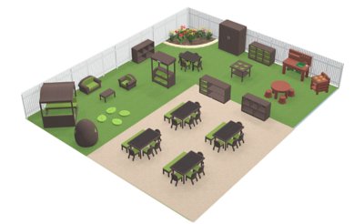 Outdoor Preschool Environment Layout | Lakeshore® Furniture