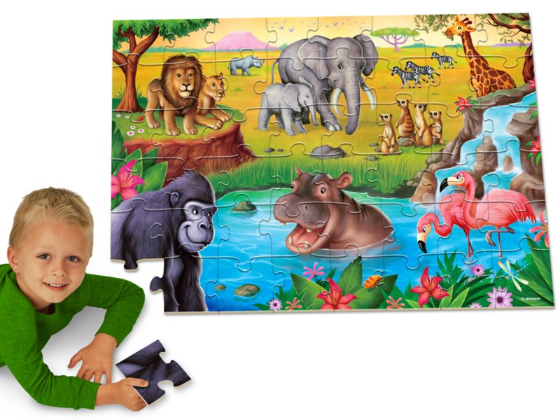 Lakeshore Animals Up Close Photo popular Hard Wood Puzzles 10 Set