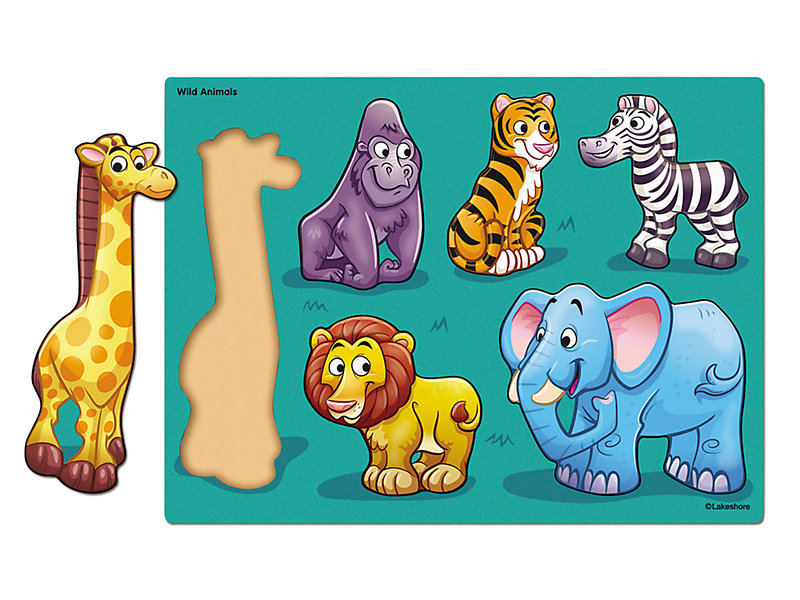 Educational Book Puzzle for Toddlers Kids Children Wild Animals 